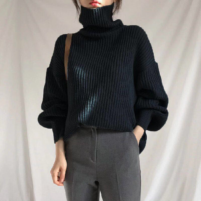 Parfait Élégance™ | LUXE PULL À COL ROULÉ ET À MANCHES BALLON