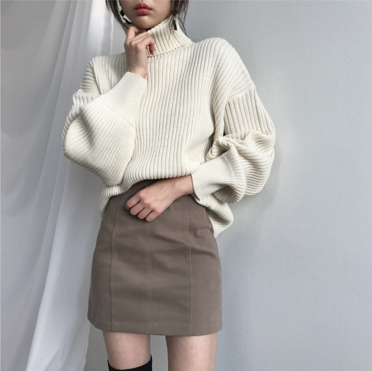 Parfait Élégance™ | LUXE PULL À COL ROULÉ ET À MANCHES BALLON
