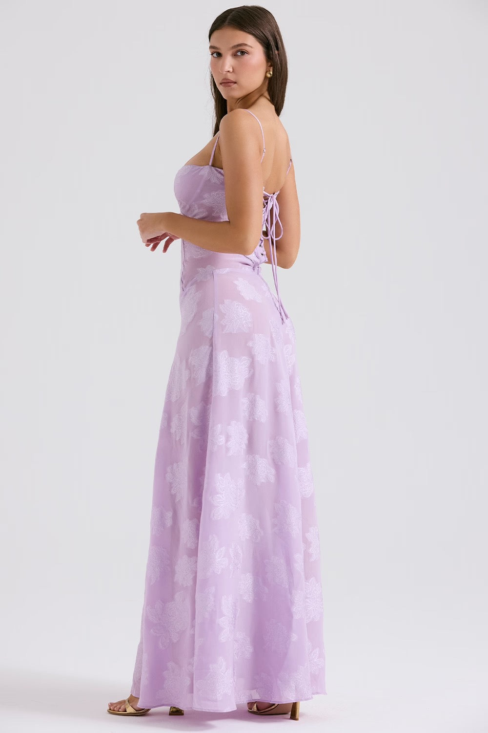 Parfait Élégance™ | ROBE MAXI ROMANTIQUE AVEC DENTELLE FLORALE
