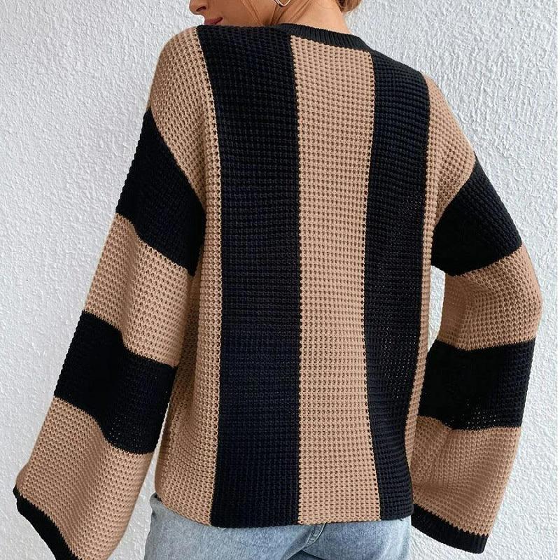 Parfait Élégance™ | PULL TRICOT À RAYURES LARGES