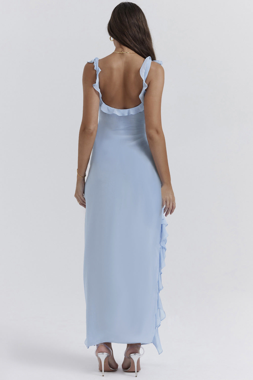 Amira Robe Longue – Bleu Ciel