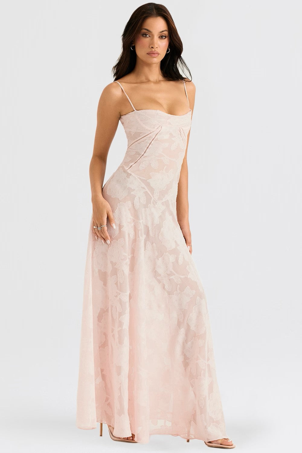 Parfait Élégance™ | ROBE MAXI ROMANTIQUE AVEC DENTELLE FLORALE